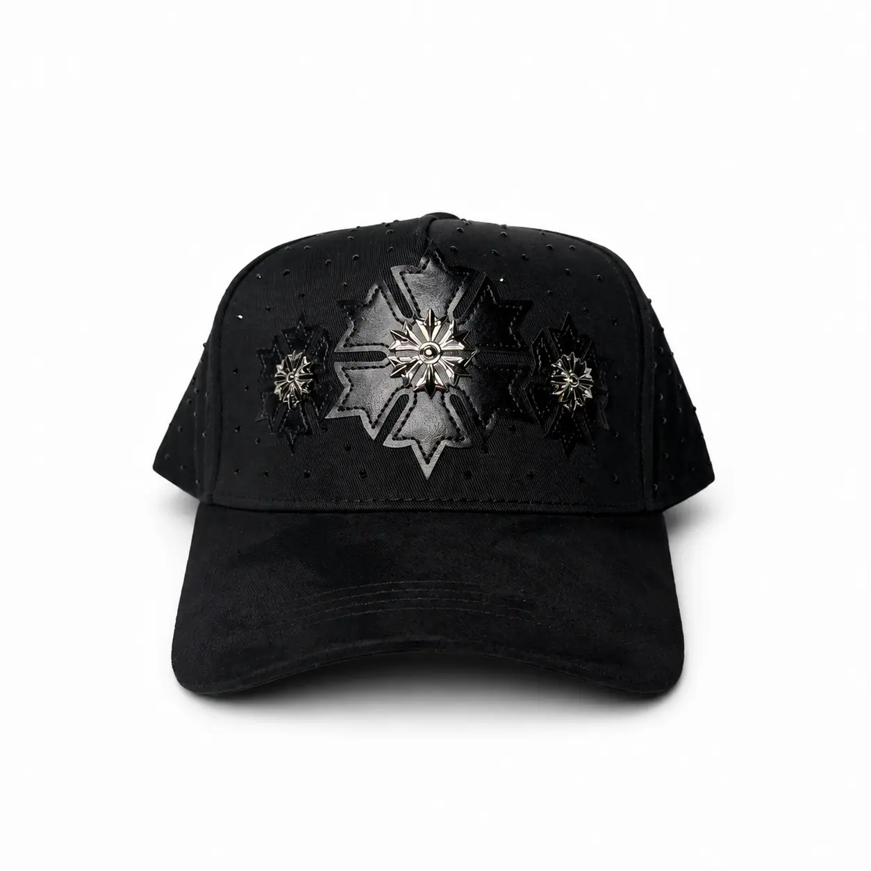 EL BARBAS HATS PLATINUM SNOWFLAKE BLACK SNAPBACK HAT ONLY! BARPLATSNOWFLAKE CASUAL HAT