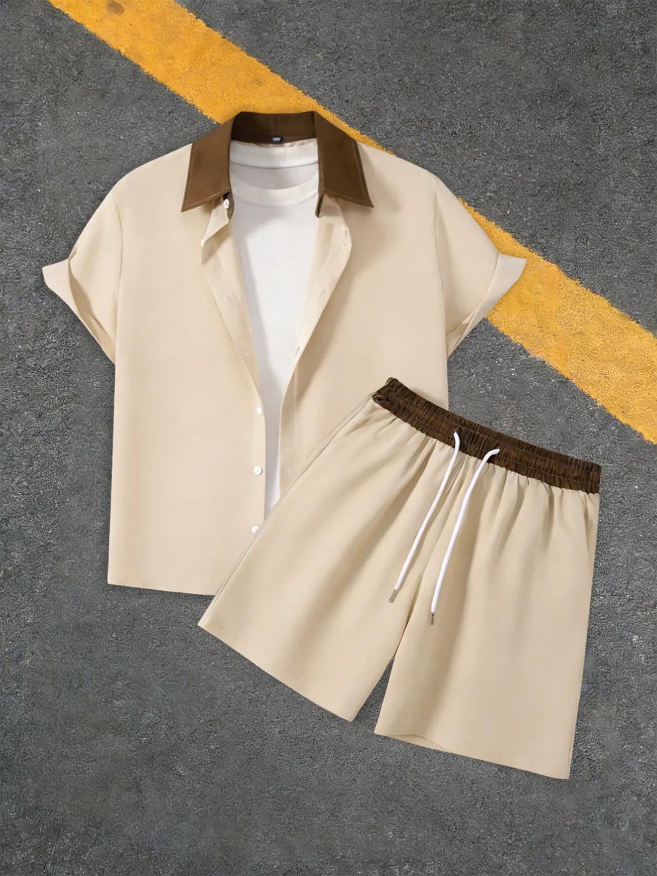 Men's Casual Short Sleeve Shirt Set, Shirt Shorts Combo, Shorts Set Outfit, Super Soft Fabric, Comfortable Wear, Perfect for Daily Use