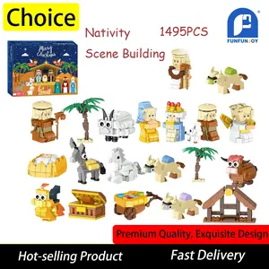 1495 Piece New Christmas Nativity Scene Set, DIY Small Building Blocks Toy, Collectible Holiday Gift for Hobbyists