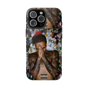 Plaqueboymax Iphone Case CD Background, Explicit Label