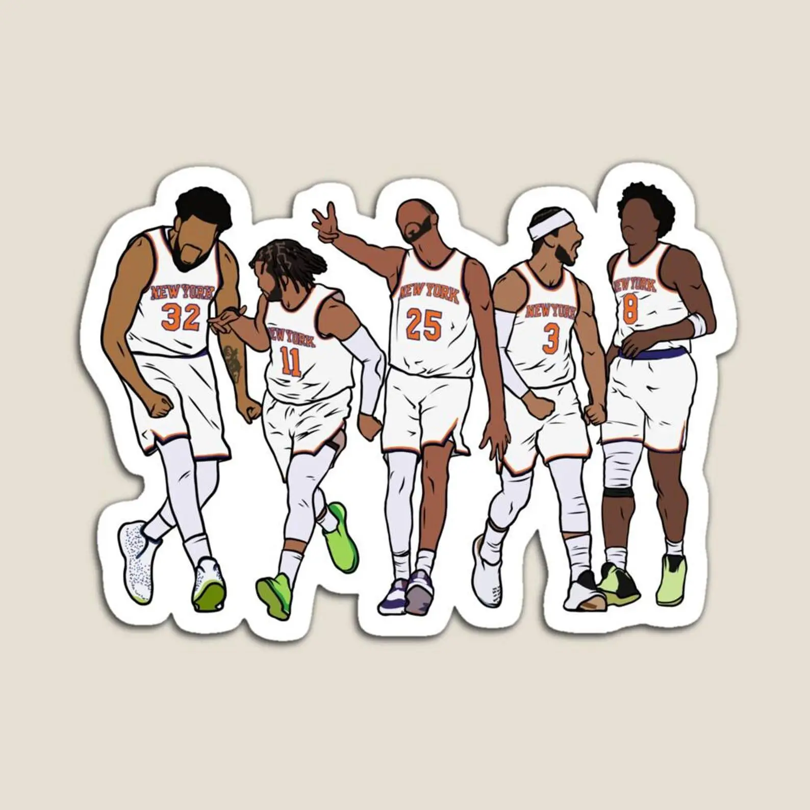 KAT, Brunson, Mikal, Hart and OG Glossy Sticker (3”, Water Resistant) Laptop and Phone Decal