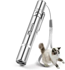 Easter Gift Cat Toy Pointer for Indoor, USB Rechargeable Cat Toy, 3 Light Colors Cat Interactive Toys for Dogs, Cats, Pet Chase Toy for Fun Playing Training Exercise Indoors