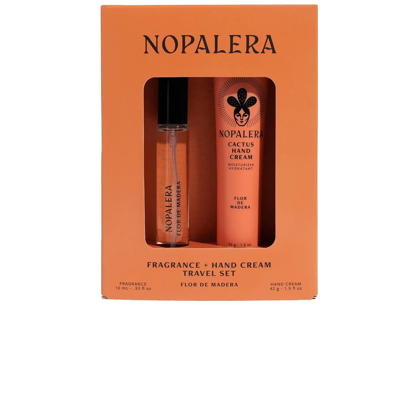 Nopalera Hand Cream + Travel Perfume Set in Flor De Madera