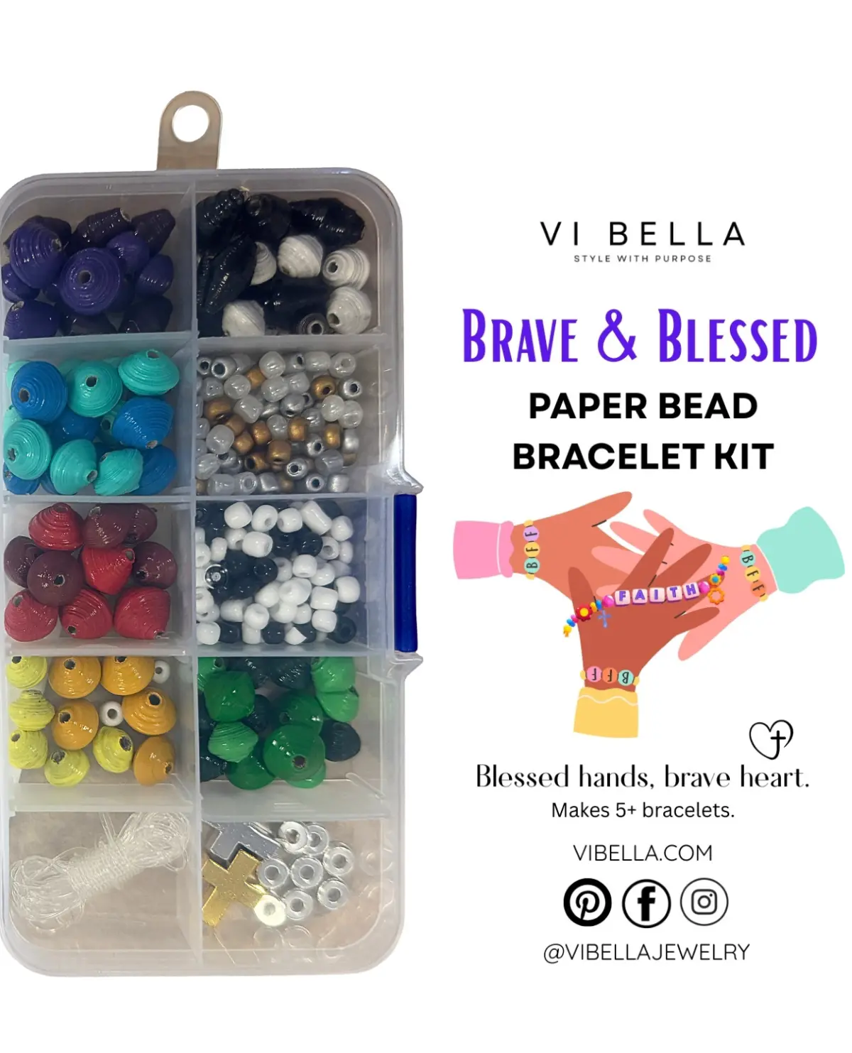 Brave and Blessed Paper Bead Kit