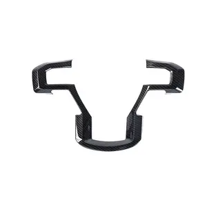 Carbon Fiber Look ABS Steering Wheel Cover Trim for 2015-2020 Ford F150 Easy Install & Remove Stylish Interior Upgrade