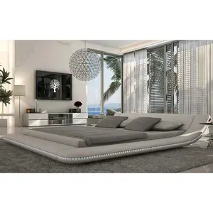 Tavia Modern Minimalist Bed with LED Lights