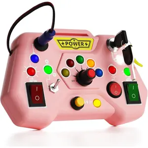 Toddler Busy Board with LED Light - Baby Game Sensory Toy,Light Switches Montessori Toy for 3 Year Old，Kids Educational Learning Activities Toys,Easter Basket Stuffers Ideas for 3 4 5 6 Boys Girls