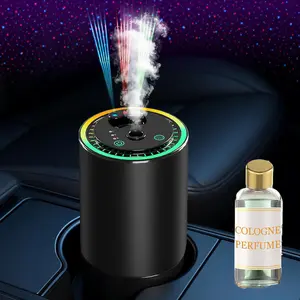 Smart Car Air Fresheners, car aromatherapy Fragrance Car Diffuser, Auto On/Off, Adjustable RGB Starry Sky Projection,Rechargeable Aromatizante para Carro, Cologne