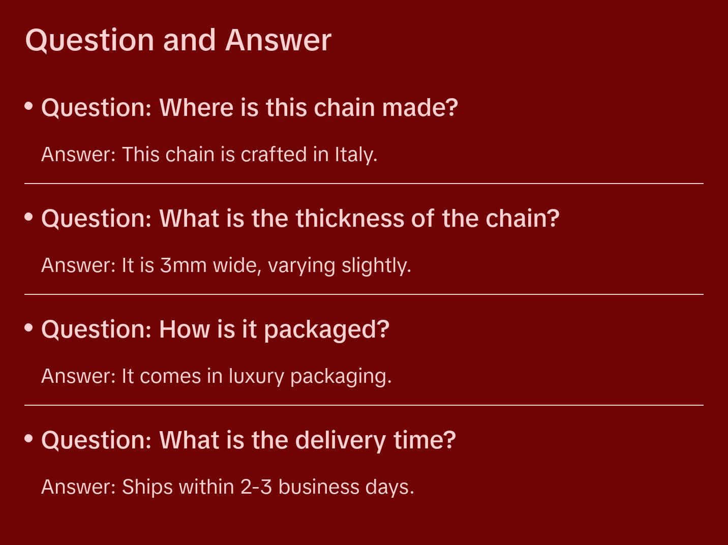 3mm Silver Franco Chain