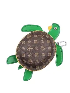 Leather Turtle Keychain Pouch, Small Wallet for Women, Multi-Color Options, Mini Purse with Keyring, Coin Holder, Daily Use Gift