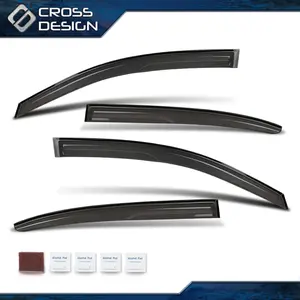 CROSSDESIGN Window Visor Rain Guard Vent Fit For 2013-2017 Honda Accord JDM 4 Pcs