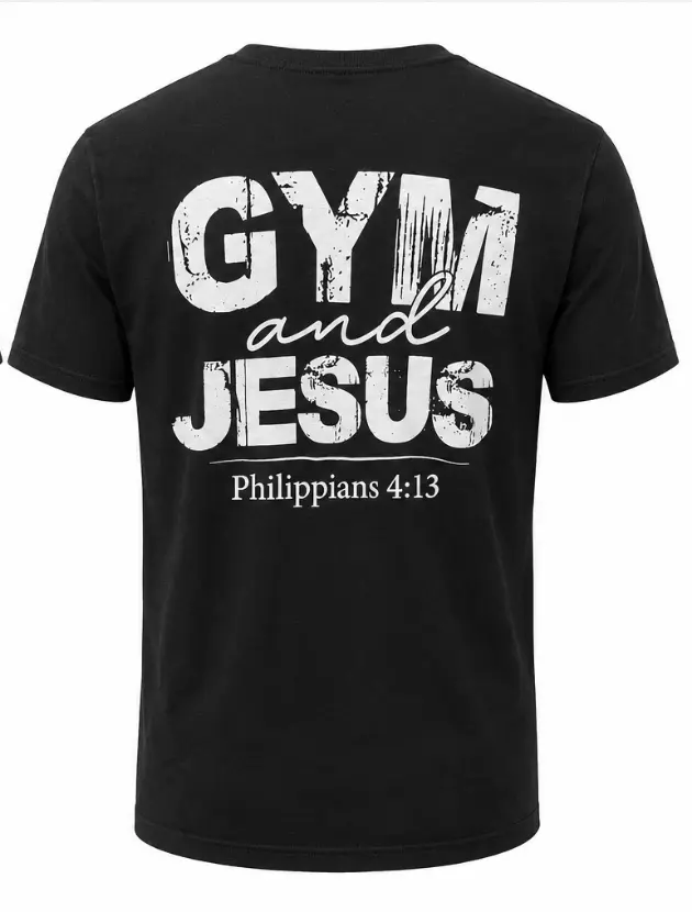 Gym & Jesus Phiippians 4:13 American Branded True to Size Unisex T-Shirt