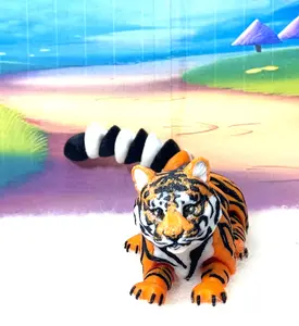 Articulated Tiger, 3D Printed Sensory Fidget Toy, 6.5 Inches  Wildlife Animal Fidget Toy, Executive Desk Toy, AT001-OR