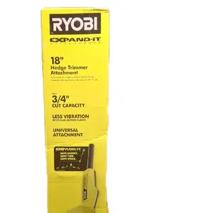 Ryobi Expand-it 18" Hedge Trimmer Attachment with 3/4" Cut Capacity, Universal Attachment, Dual Action Blades, Less Vibration