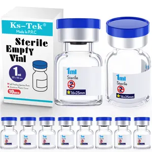 Sterile Empty Vials with Self Healing Injection Port,with Aluminum plastic Cap,Sterile Package