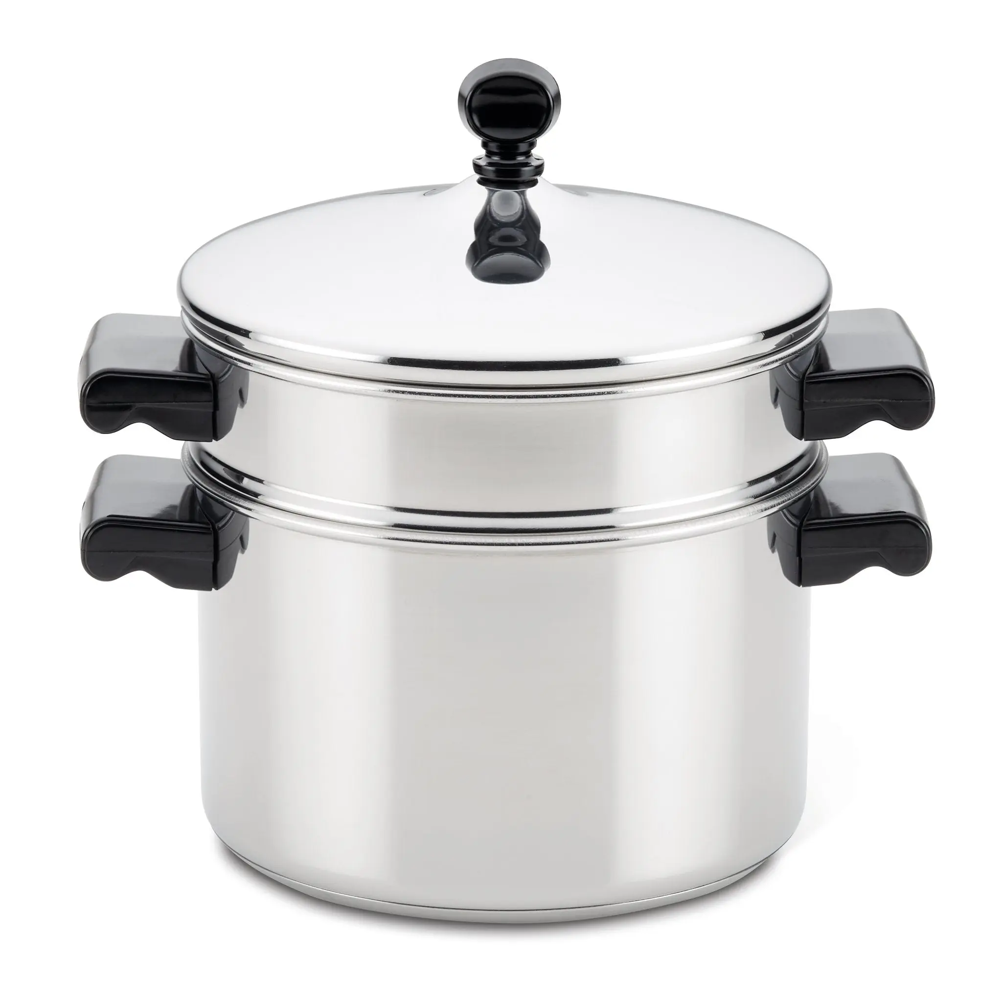 Classic Series 3-Qt. Stainless Steel Saucepot with Steamer Insert - Stylish Kitchen Cookware, Durable, Dishwasher-Safe, Ideal for Saucy Dishes