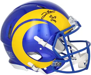 Jared Verse Los Angeles Rams Autographed Riddell Speed Authentic Helmet with "2024 DROY" Inscription - Fanatics Authentic Certified