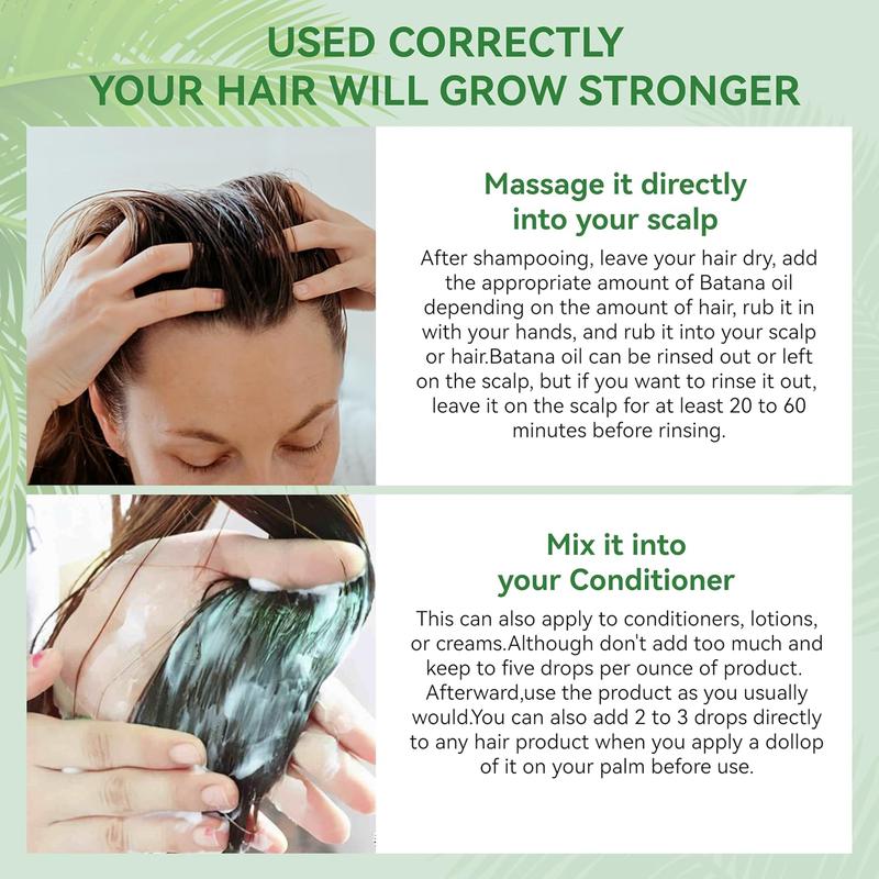 Batana Oil,Dr. Sebi Organic Raw Honduras Oil for Hair - 100% Pure & Natural for Thicker, Stronger Hair - 4 FL OZ Scalp Nourishment Haircare