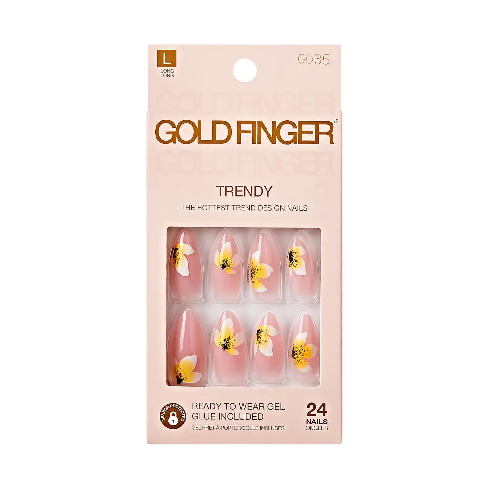 Gold Finger Trendy Nails - Live Forever