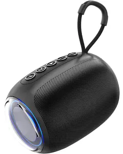 Portable Bluetooth Speaker – 12H Playtime, AUX Input, Mic, Bluetooth/TF Card/USB Drive Playback, Compatible with Smartphones