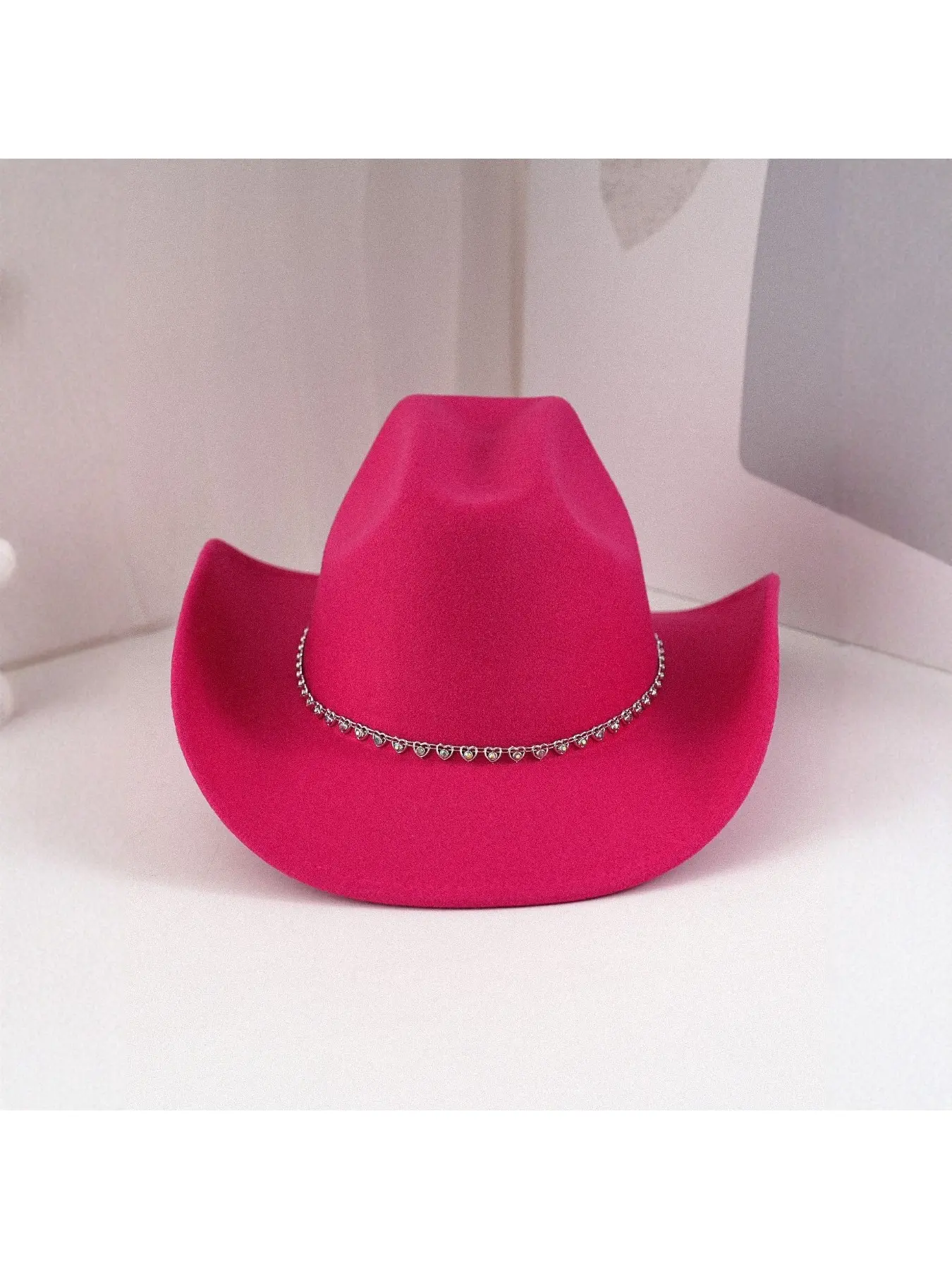 Lover gift preferably diamond-encrusted love cowboy hat sweet and cool atmosphere top hat Valentine's Day date wear styling hat Casual Summer Hat Lightweight Sun Hat