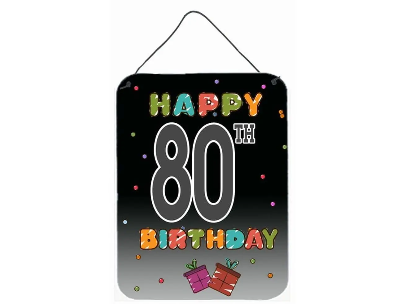 Carolines Treasures CJ1127DS1216 80th Birthday Aluminium Wall & Door Hanging Prints, Home Decor Accent for Indoor Spaces