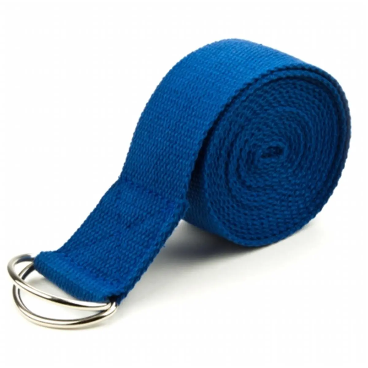 Brybelly Holdings Yoga Strap - 10 ft Extra-Long Strong Webbing Yoga Equipment, Metal D-Ring, Great for Beginners, Eases into Asanas, Maintains Arm Distance, Aids Spine Alignment for Stretching - Blue, Fitness