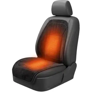 Universal Heated Seat Cover Fast 30-Second Heat 3 Settings for Ultimate Comfort Truck Cushion Protector Soft Plush Fabric Anti-slip Silicone Efficient Car Seat Covers Cozy Drive All Winter