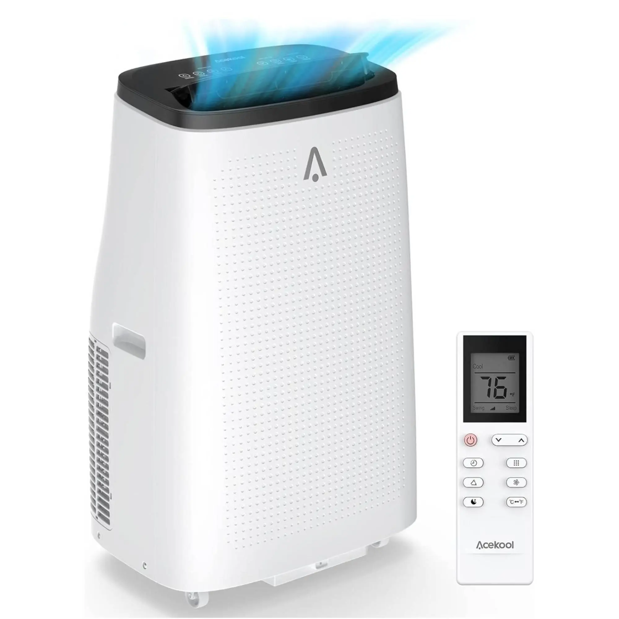 15,000 BTU Portable Air Conditioner - 3-in-1 Unit with Cooling, Fan & Dehumidifier, Remote, Sleep Mode, Silent Mode, Timer, Caster Wheels for Small to Medium Rooms
