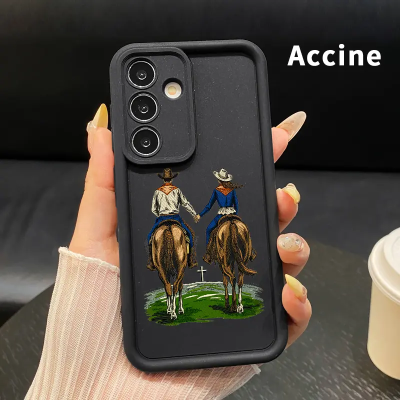 Phone Case Compatible with Samsung Galaxy S23 Ultra S24 Plus S25 S22+ Riders' Shared Journey Full Body Protection Shockproof Soft Silicone Cover