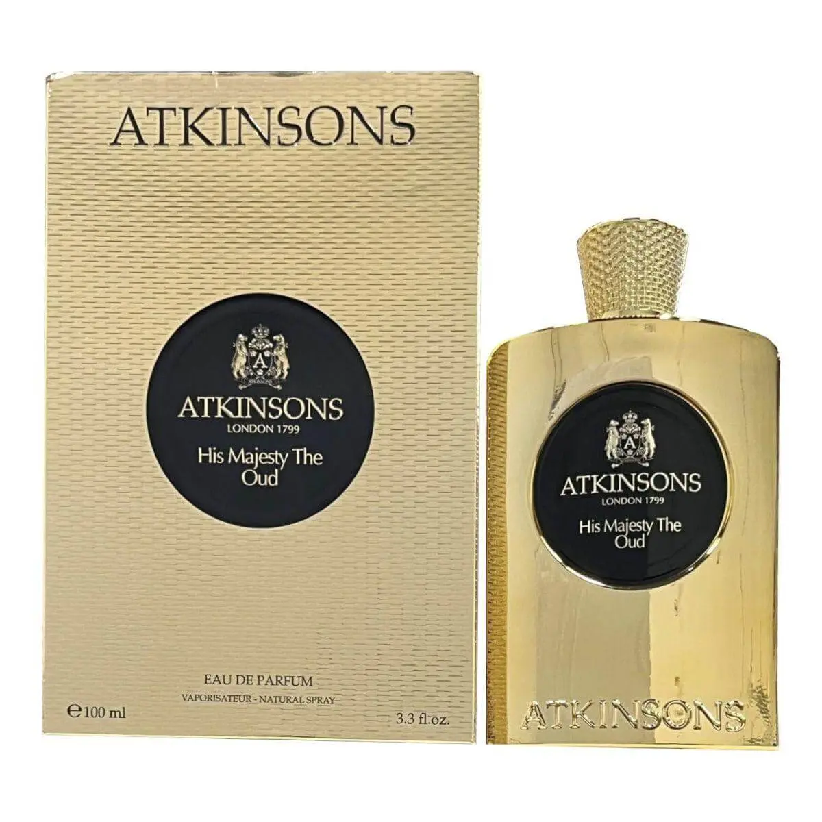 Atkinsons His Majesty the Oud Men's EDP Spray, Spicy Scent with Cedar & Liquidambar, 3.3 oz New in Box