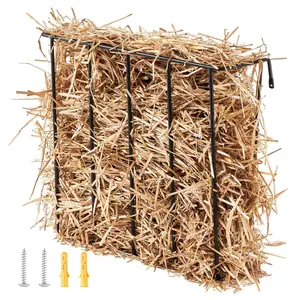 【fathersdaygift】VEVOR Livestock Hay Feeder 24 Gallons Large CapacityHeavy-Duty Steel Goat Hay Rack27'' Long Wall Mounted Horse Hay HolderMultiple Sided Feeding Rack for Sheep Farm Livestock Indoor Outdoor