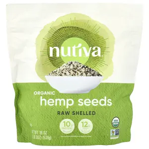 Nutiva Organic Hemp Seeds, Raw Shelled, 19 oz (539 g)
