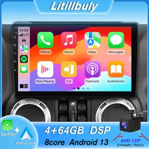 Car Stereo for Chrysler/Jeep/Dodge touch screen has Android Auto Wireless Carplay, Bluetooth WIFI supports GPS Navigation