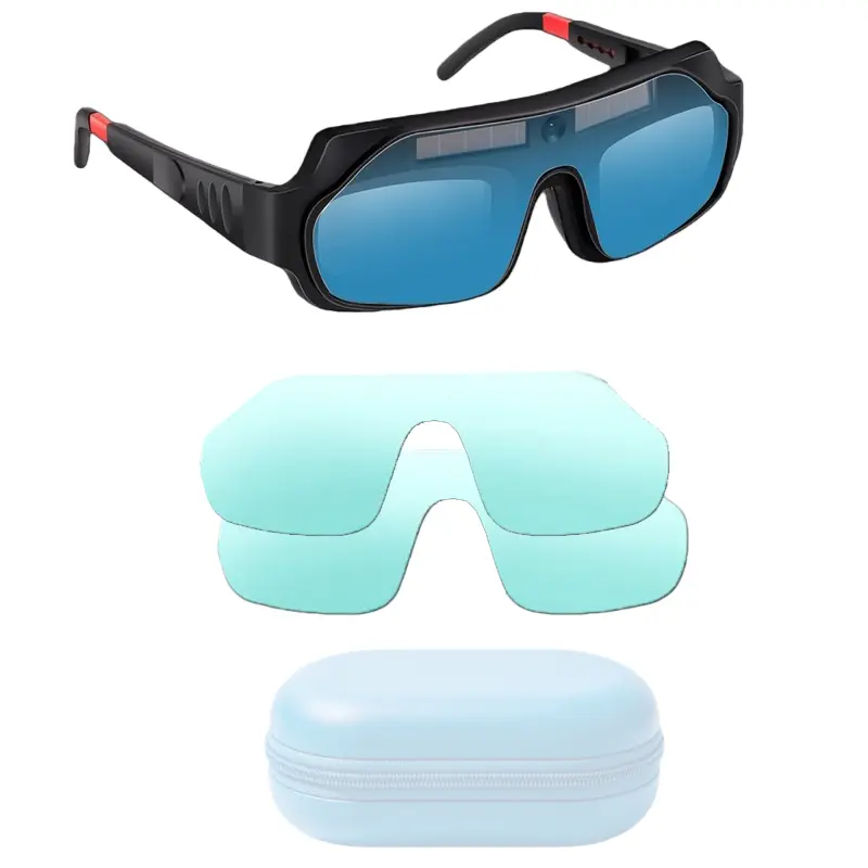 Welding Goggles — True-Color, Anti-Glare Safety Welding Glasses — Suitable for TIG/MIG/MMA/Plasma Welding — Lightweight Welder's Goggles with Protective Lenses and Elastic Strap