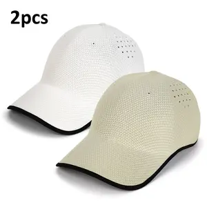 Unisex Adjustable Baseball Cap, Sun Visor Cap, Breathable Sun Protection Hat, Casual Outdoor Sports Cycling Headwear, Foldable Knit Beanie, 2 Pack