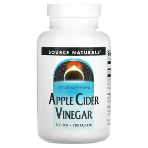 Source Naturals Apple Cider Vinegar, 500 mg, 180 Tablets