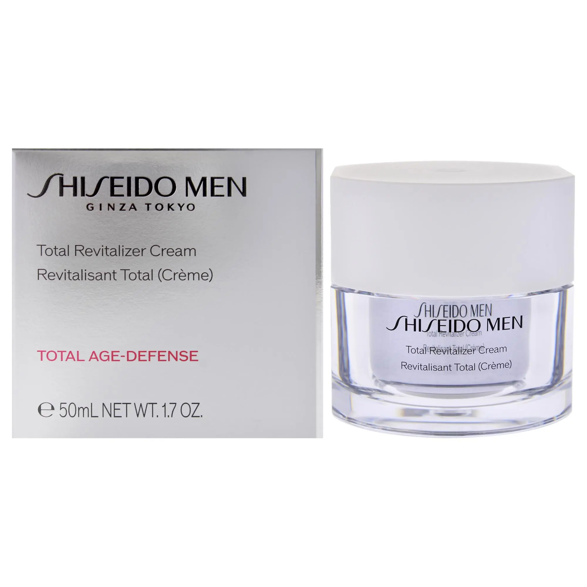 Shiseido Men's Total Revitalizer Cream - 1.7oz (50ml), Age Defense Formula That Revitalizes Skin