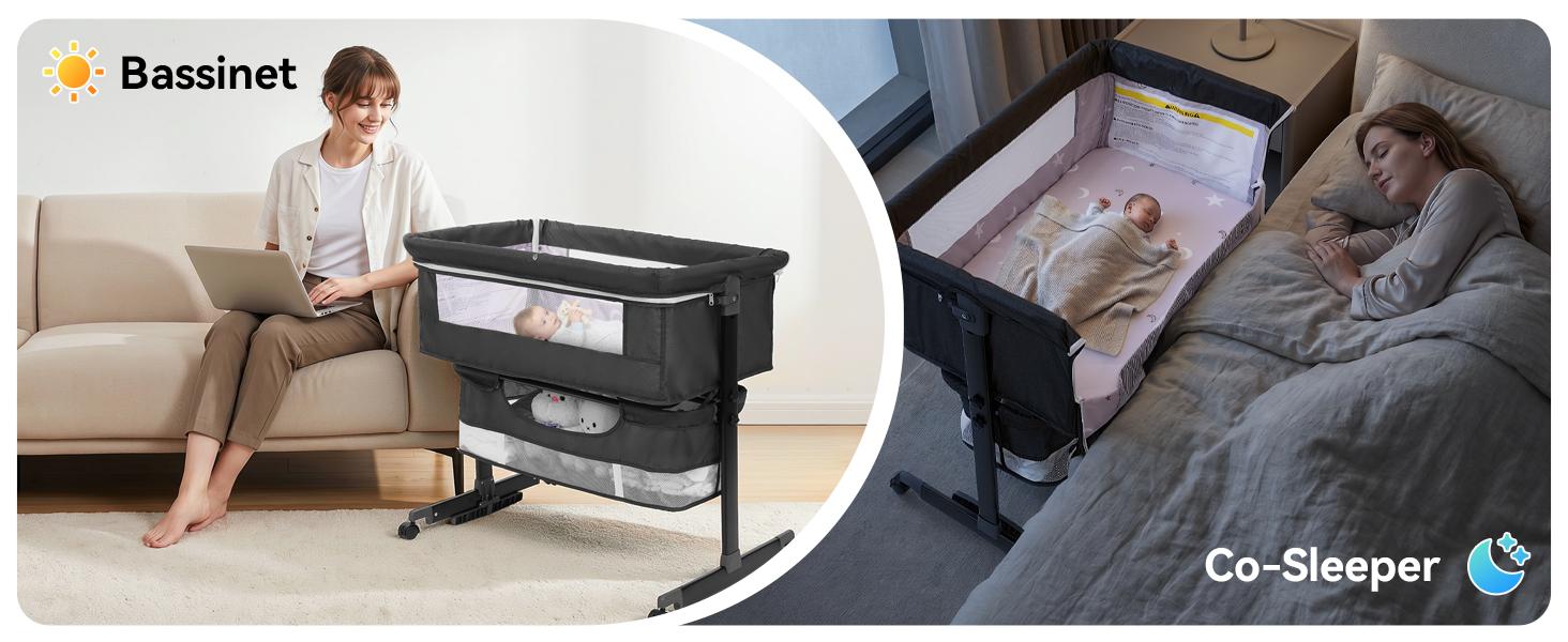 Baby Bassinet, Baby Basinet Bedside Sleeper, Easy to Fold Portable Crib Side Bassinet new Style Girl/boy bassinets Baby Bassinet, Baby Basinet Bedside Sleeper, Easy to Fold Portable Crib Side Bassinet new Style Girl/boy bassinets