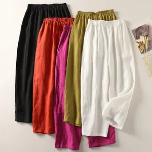 Women's Linen Wide Leg Pants