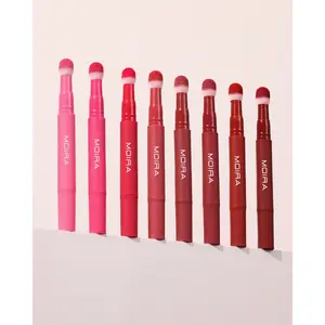 Moira Cosmetics Cushion Kiss Lip Cream Bundle 1 Matte & Glossy Finish, Cruelty-Free, Vegan, Lightweight, 12-Hour Wear, Contour Lipstick & Lipgloss