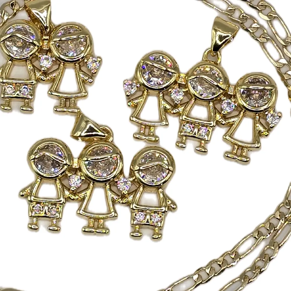 charms boys and girls perfecto regalo para mama tia sobrina abuela  gold plated cadena 45cm or 55cm 2mm