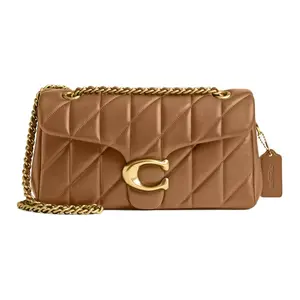 COACH Tabby 26 Crossbody Bag for Women – Quilted Napa Leather, Medium Size, Honey Brown
