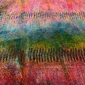 Vibrant Holographic Tie-Dye Velvet Fabric - Premium Foil-Stretch Spandex for Swimwear, Yoga, Arts and Crafts Dressmaking Projects