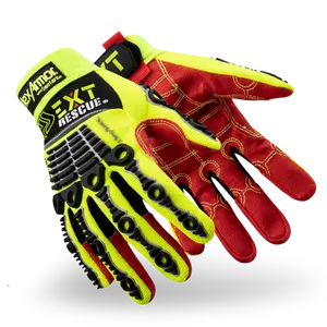 EXT Rescue 4012 Gloves - SuperFabric Material, TP-X Palm, Hi-Vis Yellow & Red, ANSI/ISEA 105-2024 Rated, Durable & Comfortable
