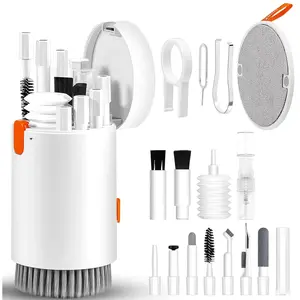 20 in 1 Multifunctional Cleaner Kit for Electronic Devices, Keyboard Cleaning Brush, Headphones Cleaner Kit for AirPods, Multi-Tool for Cleaning Laptop, Earbuds, Camera, Cellphones (White)