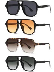 Unisex Fashionable All-match Ombre Tinted Lens Sunglasses, Trendy Casual Sunglasses for Everyday Use, Fashion Accessories for Outdoor Activities, Classic Shades