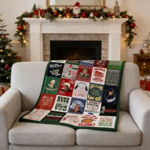 Christmas Vacation PREMIUM Blanket, Griswold Family Christmas Blanket, Clark Griswold Blanket, Super soft  decorative sofa/sofa/bedroom Suitable as a gift,Suitable for both children and adults,flannel material