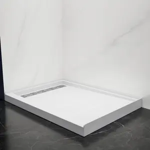 Pequod-L 48"x36" Premium Shower Base 48 x 36 - Non-Porous, Stain-Resistant, Long-Lasting