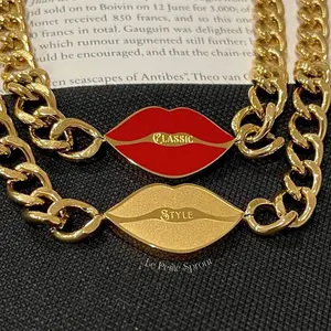 Kissy Stainless Steel Statement Necklace jewelry women exquisite jewelry gold necklace